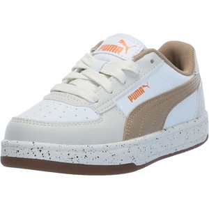 PUMA Kids Boys Caven 2.0 Lace Up Sneakers Shoes Casual – White(Puma White-prairie Tan-feather Gray)