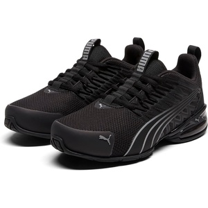PUMA Kids Girls Voltaic Evo Fade Running Sneakers Shoes – Black(Puma Black-storm Gray)
