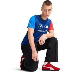 PUMA Mens BMW M Motorsport Graphic Crew Neck Short Sleeve Casual Tops Casual(Pro Blue-m Color Ss25)