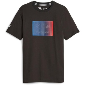 PUMA Mens BMW M Motorsport Graphic Crew Neck Short Sleeve Casual Tops Casual(Puma Black)