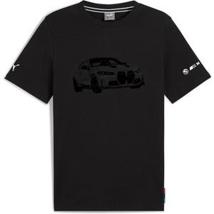 PUMA Mens BMW M Motorsport Graphic Crew Neck Short Sleeve Casual Tops Casual(Puma Black Ss25)