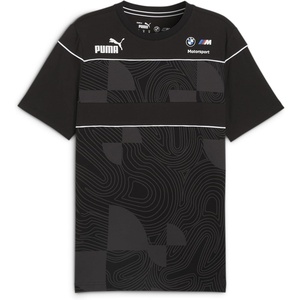PUMA Mens BMW M Motorsport Graphic Crew Neck Short Sleeve Casual Tops Casual(Puma Black-ss24 Sds)