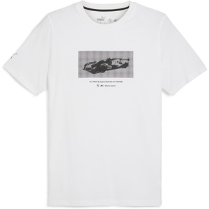 PUMA Mens BMW M Motorsport Graphic Crew Neck Short Sleeve Casual Tops Casual(Puma White)