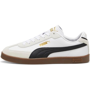 PUMA Mens Club Ii Era Suede Lace Up Sneakers Shoes Casual(Puma White-puma Black-vapor Gray)