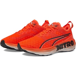 PUMA Mens Foreverrun Nitro Running Sneakers Shoes(Cherry Tomato/Puma Black)