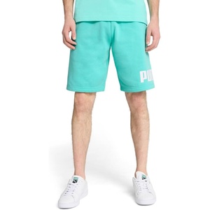 PUMA Mens Logo Fleece Drawstring 10 Inch Shorts Casual Bottoms Casual Drawstring(Aquatic Ss25)