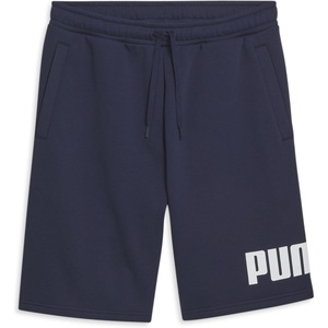 PUMA Mens Logo Fleece Drawstring 10 Inch Shorts Casual Bottoms Casual Drawstring(Puma Navy-ss24)