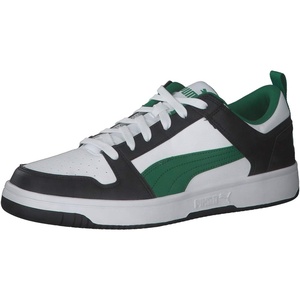 PUMA Mens Rebound Layup Lo Sneaker(Puma White Amazon Green Puma Black)