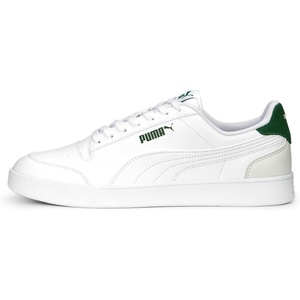 PUMA Mens Rebound Layup Lo Sneaker(Puma White Vapor Grey Archive Green)