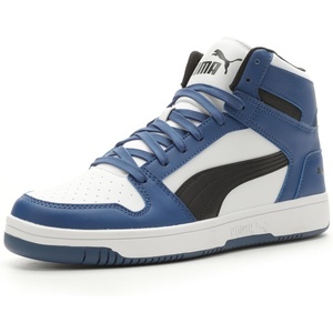 PUMA Mens Rebound Layup Lo Sneaker(Puma White/Puma Blac)