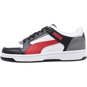 PUMA Mens Rebound Layup Lo Sneaker(Puma White-urban Red-puma White)