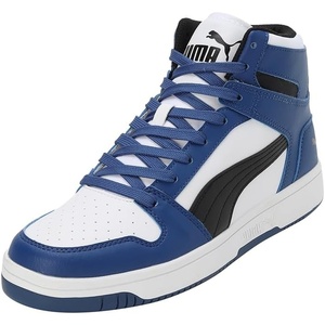 PUMA Mens Rebound Layup Lo Sneaker(White-black-clyde Royal)