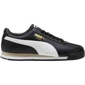 PUMA Men’s Roma Sneakers(24 Black-white-smokey Gray)