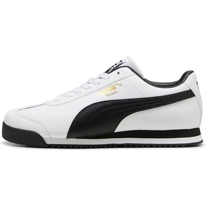 PUMA Men’s Roma Sneakers(24 White-black-team Gold)
