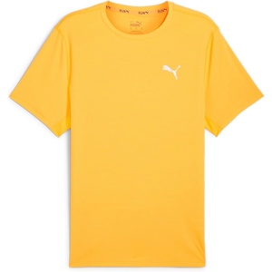 PUMA Mens Run Favorite Velocity Crew Neck Short Sleeve Athletic Running Casual Tops Breathable(Sun Stream Aw24)