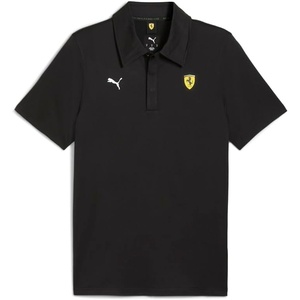 PUMA Mens Scuderia Ferrari Sportswear Cloudspun Shirt Casual Casual – Black(Black)