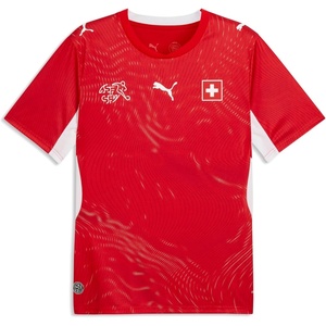 PUMA Mens Sfv Crew Neck Short Sleeve Home Jersey Replica Casual(Puma Red-puma White)