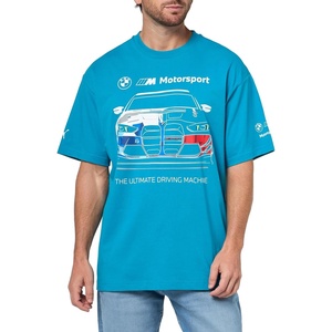 PUMA Men’s Standard BMW M Motorsport Graphic T-Shirt, Tropical Blue Bold AH25