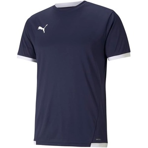 PUMA Mens Teamliga Crew Neck Short Sleeve Jersey Casual – Blue(Blue)