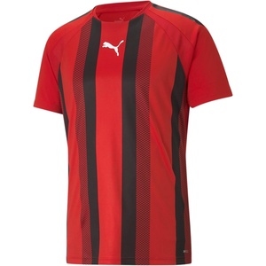 PUMA Mens Teamliga Crew Neck Short Sleeve Jersey Casual – Blue(Puma Red-puma Black-)