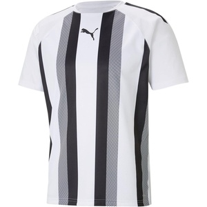 PUMA Mens Teamliga Crew Neck Short Sleeve Jersey Casual – Blue(Puma White-puma Blac)