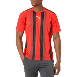 PUMA Mens Teamliga Crew Neck Short Sleeve Jersey Casual – Blue(Red/Black/White)