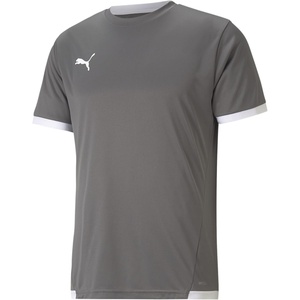 PUMA Mens Teamliga Crew Neck Short Sleeve Jersey Casual – Blue(Smoked Pearl-puma Wh)