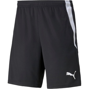 PUMA Mens Teamliga Shorts Casual Bottoms Casual Drawstring(Black-white)