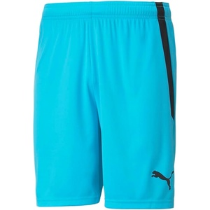 PUMA Mens Teamliga Shorts Casual Bottoms Casual Drawstring(Blue Atoll/Puma Black)