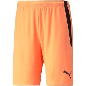 PUMA Mens Teamliga Shorts Casual Bottoms Casual Drawstring(Neon Citrus/Puma Black)