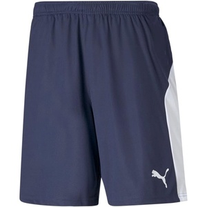 PUMA Mens Teamliga Shorts Casual Bottoms Casual Drawstring(Peacoat/White)