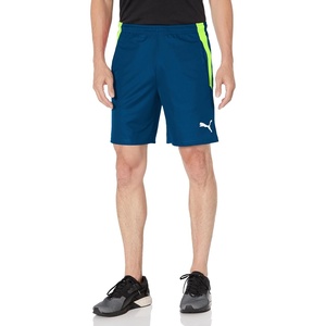 PUMA Mens Teamliga Shorts Casual Bottoms Casual Drawstring(Persian Blue-pro Green)