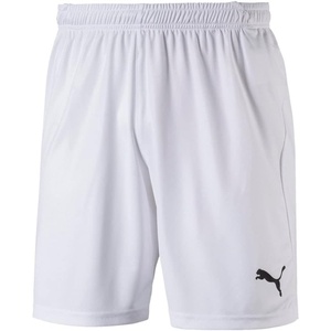 PUMA Mens Teamliga Shorts Casual Bottoms Casual Drawstring(White/White)