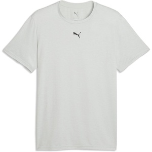 PUMA Mens Train All Day Essentials Heather Cat Crew Neck Short Sleeve Cf Casual Tops Casual(Créme De Mint Heather)