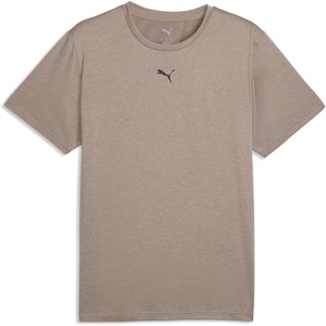 PUMA Mens Train All Day Essentials Heather Cat Crew Neck Short Sleeve Cf Casual Tops Casual(Mouse Gray Heather)