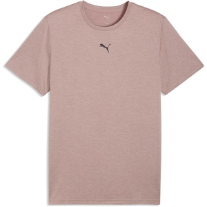 PUMA Mens Train All Day Essentials Heather Cat Crew Neck Short Sleeve Cf Casual Tops Casual(Sandstone Heather)