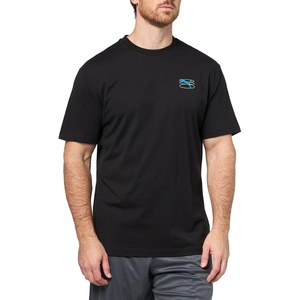 PUMA Mens Village Wear Graphic Crew Neck Short Sleeve Casual Tops Casual(Black Grid Ah25)