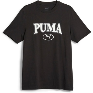 PUMA Mens Village Wear Graphic Crew Neck Short Sleeve Casual Tops Casual(Puma Black- Ah23 Squad)