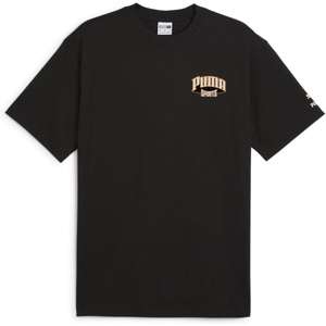 PUMA Mens Village Wear Graphic Crew Neck Short Sleeve Casual Tops Casual(Puma Black-ss24 Fb)