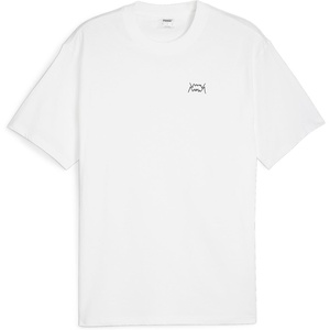 PUMA Mens Village Wear Graphic Crew Neck Short Sleeve Casual Tops Casual(Puma White Aw24)