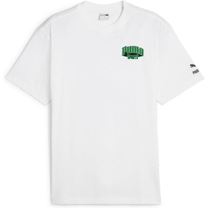 PUMA Mens Village Wear Graphic Crew Neck Short Sleeve Casual Tops Casual(Puma White-ss24 Fb)