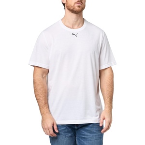 PUMA Mens Village Wear Graphic Crew Neck Short Sleeve Casual Tops Casual(White Illustrated Ah25)