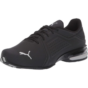 PUMA Mens Viz Runner Running Sneakers Shoes(Black/Silver)