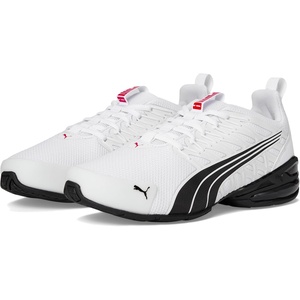 PUMA Men’s Voltaic Evo Cross Trainers(Puma White/Puma Black/for All Time Red)
