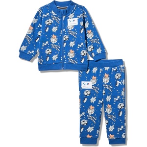 PUMA Toddler Boys Bmw M Motorsport Essential Jacket & Jogger Set Athletic Outerwear Casual – Black(Pro Blue-m Color-aop Ah25)