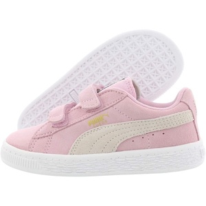 PUMA Toddler Boys Suede Ac Slip On Sneakers Shoes Casual(Pink Lady-team Gold)