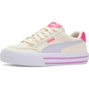 PUMA Toddler Boys Suede Ac Slip On Sneakers Shoes Casual(Warm White/Lavender Pop)