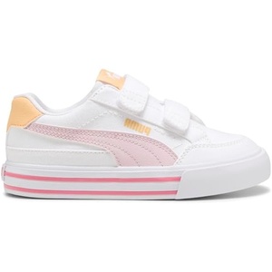 PUMA Toddler Boys Suede Ac Slip On Sneakers Shoes Casual(White-rose Mauve-almost Apricot Ah25)