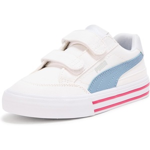 PUMA Toddler Boys Suede Ac Slip On Sneakers Shoes Casual(White-silver Mist Ah25)