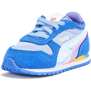 PUMA Toddler Girls X Care Bears X Sesame Street St Miler Slip On Sneakers Shoes Casual – Blue(Intense Lavender-royal Sapphire-icy Blue)